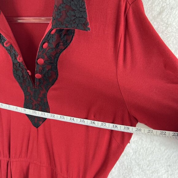 eShakti 14 Dress Artfully Floral Embroidered Ruched I Love Lucy Audrey Hepburn - Picture 7 of 16